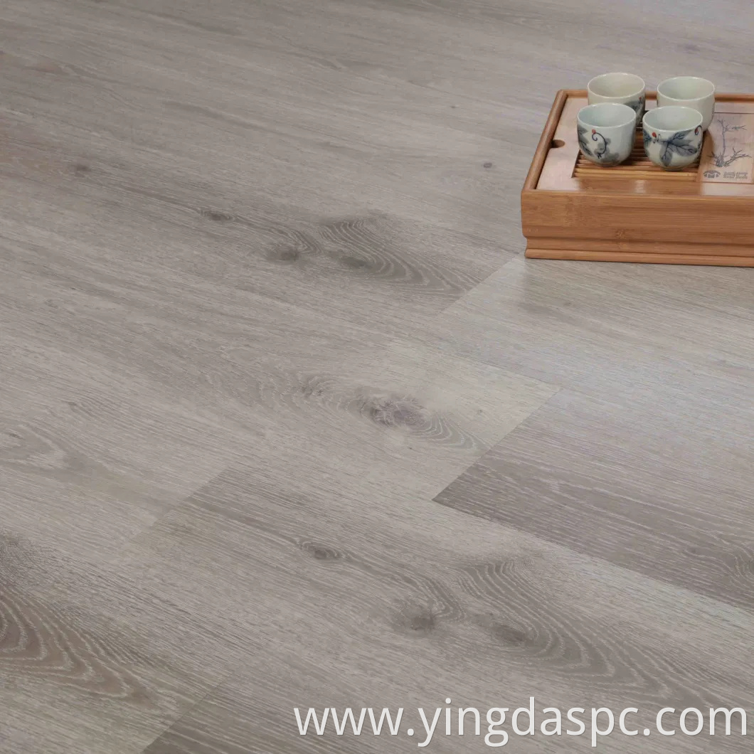 Waterproof Vinyl Floor with Gradient Light Grey Color